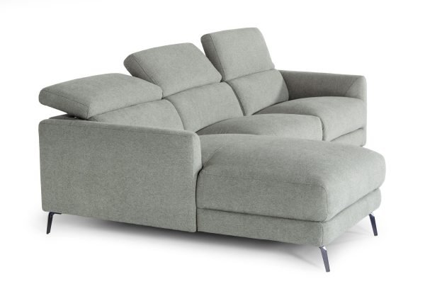 Divani Casa Lupita - Modern Grey Fabric Left Facing Sectional Sofa - Image 3