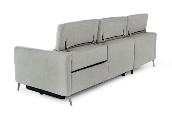 Divani Casa Lupita - Modern Grey Fabric Left Facing Sectional Sofa - Image 5
