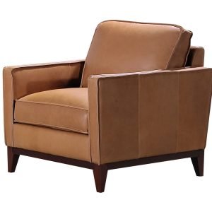 Divani Casa Naylor - Modern Brown Italian Leather Split Chair