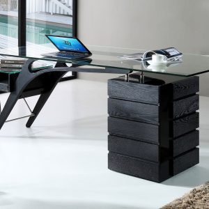 Modrest Suffolk - Contemporary Black Ash Desk
