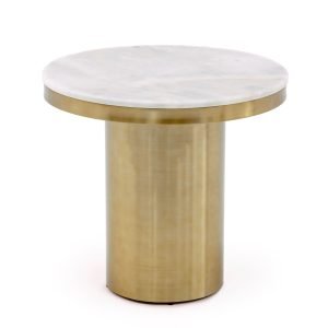 Modrest Rocky - Glam White & Gold End Table