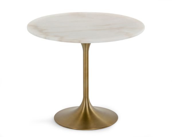Modrest Collins - Glam White Marble & Gold Dining Table - Image 2