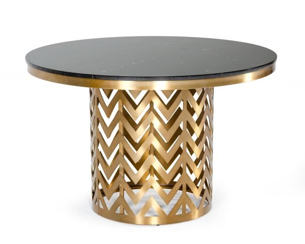 Modrest Kowal - Glam Black Marble Dining Table - Image 2