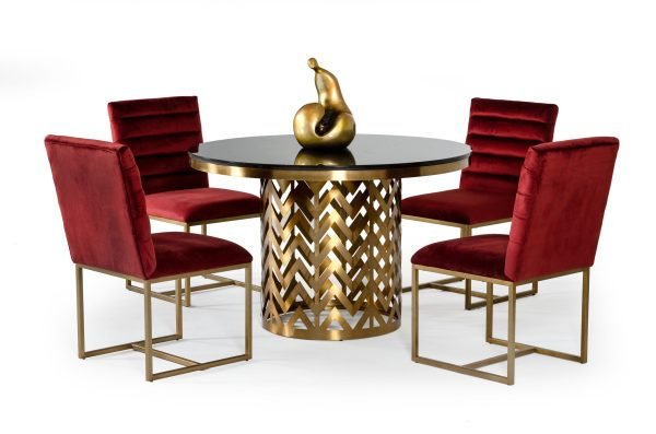 Modrest Kowal - Glam Black Marble Dining Table - Image 5