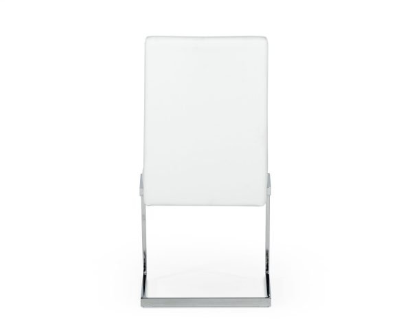 Modrest Batavia - Modern White & Stainless Steel Dining Chair (Set of 2) - Image 5