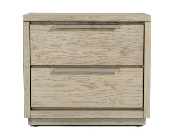 Modrest Samson - Contemporary Grey and Silver Nightstand