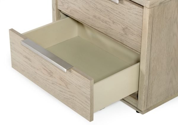 Modrest Samson - Contemporary Grey and Silver Nightstand - Image 4