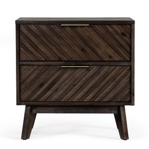 Modrest Daisy Mid-Century Dark Acacia Nightstand
