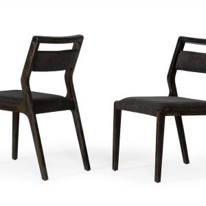 Modrest Roger - Mid-century Acacia & Brown Dining Chair (Set of 2)
