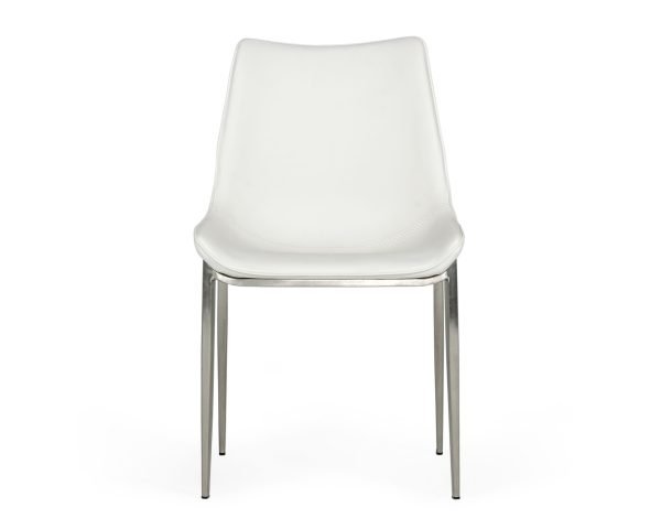 Modrest Frasier - Modern White Eco-Leather Dining Chair (Set of 2) - Image 3