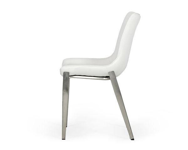 Modrest Frasier - Modern White Eco-Leather Dining Chair (Set of 2) - Image 4