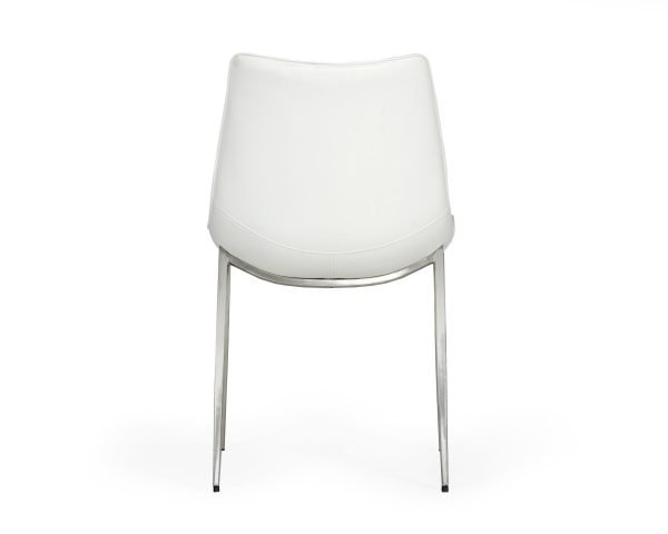 Modrest Frasier - Modern White Eco-Leather Dining Chair (Set of 2) - Image 5