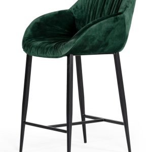 Modrest Katrina - Modern Green Fabric Bar Stool