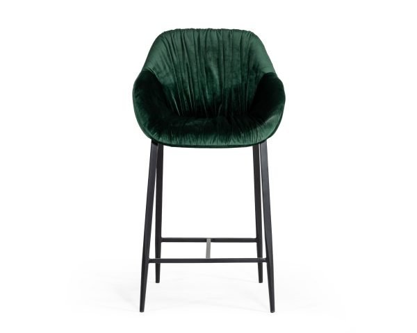 Modrest Katrina - Modern Green Fabric Bar Stool - Image 2