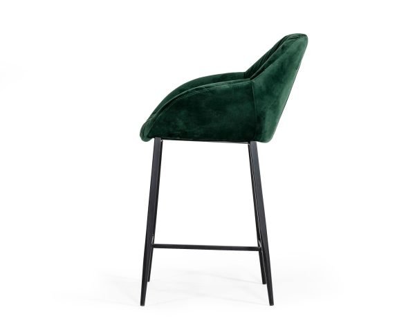 Modrest Katrina - Modern Green Fabric Bar Stool - Image 3
