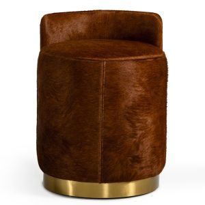 Modrest Belvista - Modern Brown Cowhide Ottoman