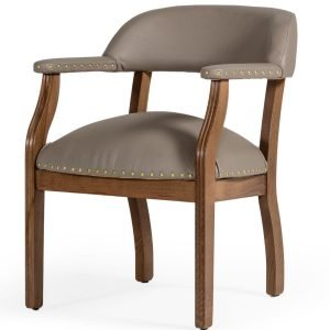 Modrest Canosa Modern Taupe Faux Leather Dining Chair