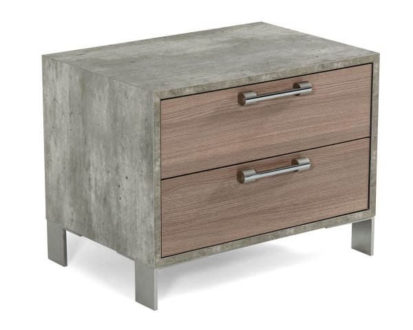 Nova Domus Boston - Modern Brown Oak & Brushed Stainless Steel Nightstand - Image 5