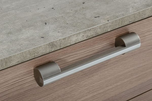 Nova Domus Boston - Modern Brown Oak & Brushed Stainless Steel Nightstand - Image 4