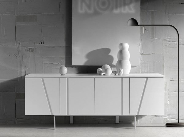 Modrest Mario - Modern White Veneer Buffet - Image 4
