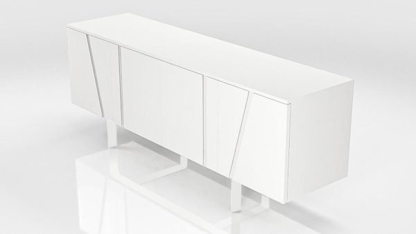Modrest Mario - Modern White Veneer Buffet - Image 2