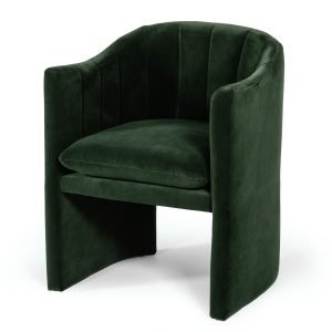 Modrest Danube - Modern Jade Green Fabric Dining Chair