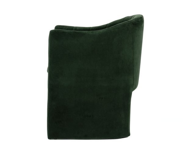 Modrest Danube - Modern Jade Green Fabric Dining Chair - Image 4
