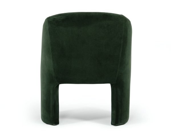 Modrest Danube - Modern Jade Green Fabric Dining Chair - Image 5