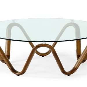 Modrest Lassen - Modern Glass & Walnut Coffee Table