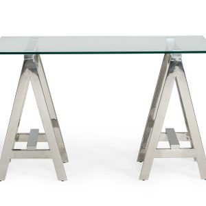 Modrest Ostrow - Modern Glass & Stainless Steel Console Table