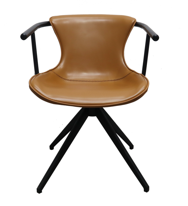 Modrest Maureen - Modern Camel & Black Dining Chair - Image 2