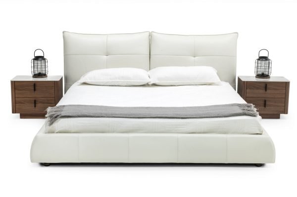 Modrest Patrick - Modern White Leather Bed - Image 5