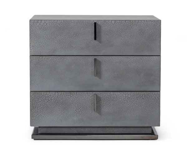 Modrest Buckley - Grey & Black Stainless Steel Bedroom Set - Image 5