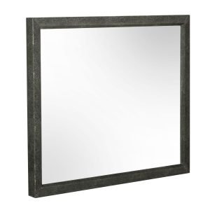 Modrest Howard - Modern Shagreen Grey Leatherette Mirror