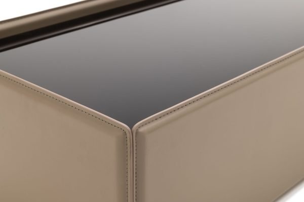 Modrest Vargas - Modern Beige Leatherette Coffee Table - Image 3