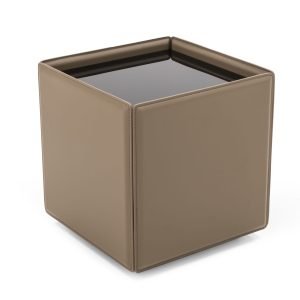 Modrest Vargas - Modern Beige Leatherette End Table
