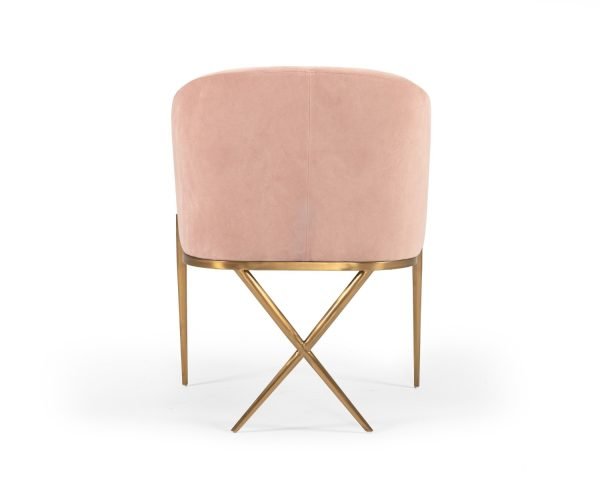 Modrest Mancos - Modern Pink Velvet Accent Chair - Image 4