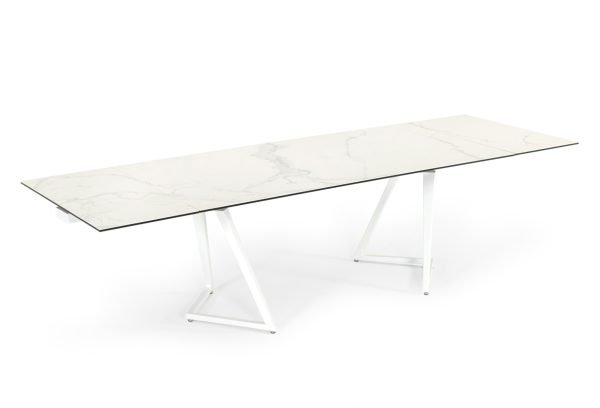 Modrest Farrell - Modern White Ceramic Extendable Dining Table - Image 4