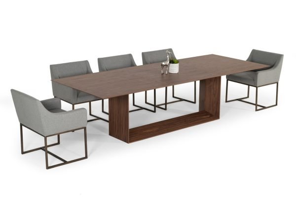 Modrest Channa - Modern Walnut Dining Table - Image 4