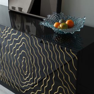 Modrest Jonah- Modern Black and Gold Buffet