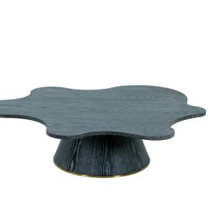 Modrest Gabbro Low - Glam Black Wood and Gold Coffee Table