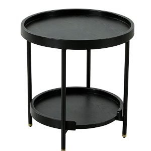 Modrest Mitchell -  Black Iron Round End Table