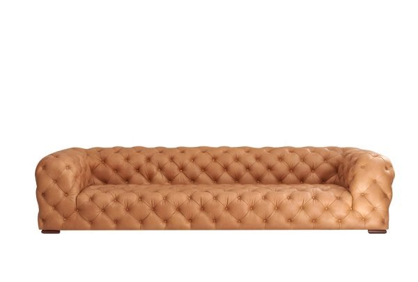 Divani Casa Dexter - Transitional Camel Tufted Sofa - Image 3