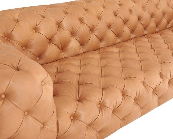 Divani Casa Dexter - Transitional Camel Tufted Sofa - Image 5