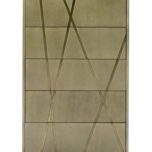 Modrest Nixa - Modern Wide Birch + Brushed Bronze Chest