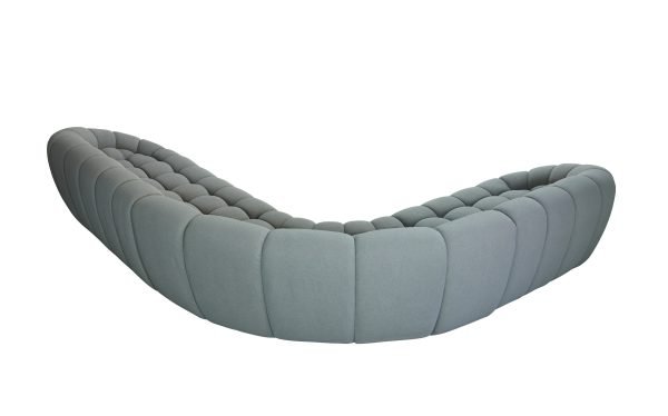 Divani Casa Yolonda - Modern Light Grey Curved Sectional Sofa - Image 5
