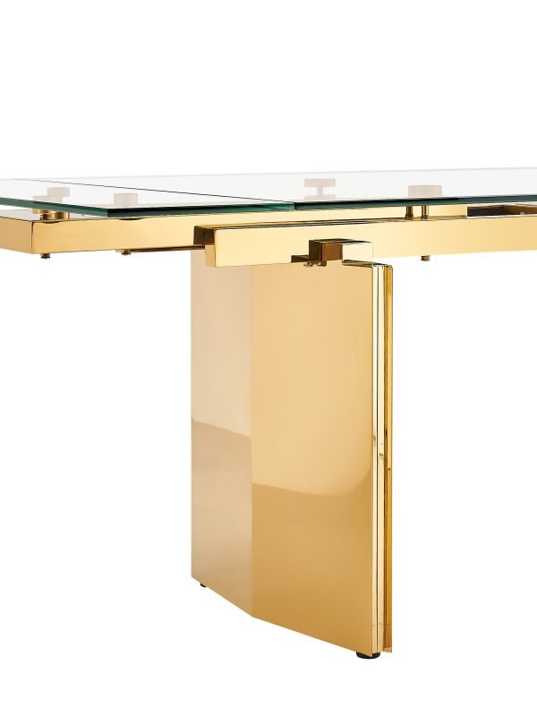 Modrest Nassim - Glam Glass Extendable Dining Table - Image 5