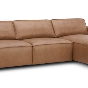Modrest Cambria - Modern RAF Cognac Leather Sectional Sofa