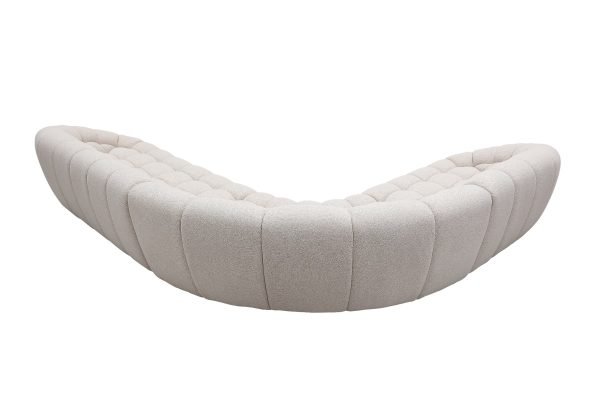 Divani Casa Yolonda - Modern Beige Curved Sectional Sofa - Image 5