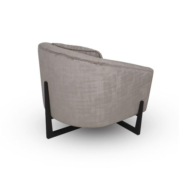 Modrest Forbis - Contemporary Grey Fabric Accent Chair - Image 2